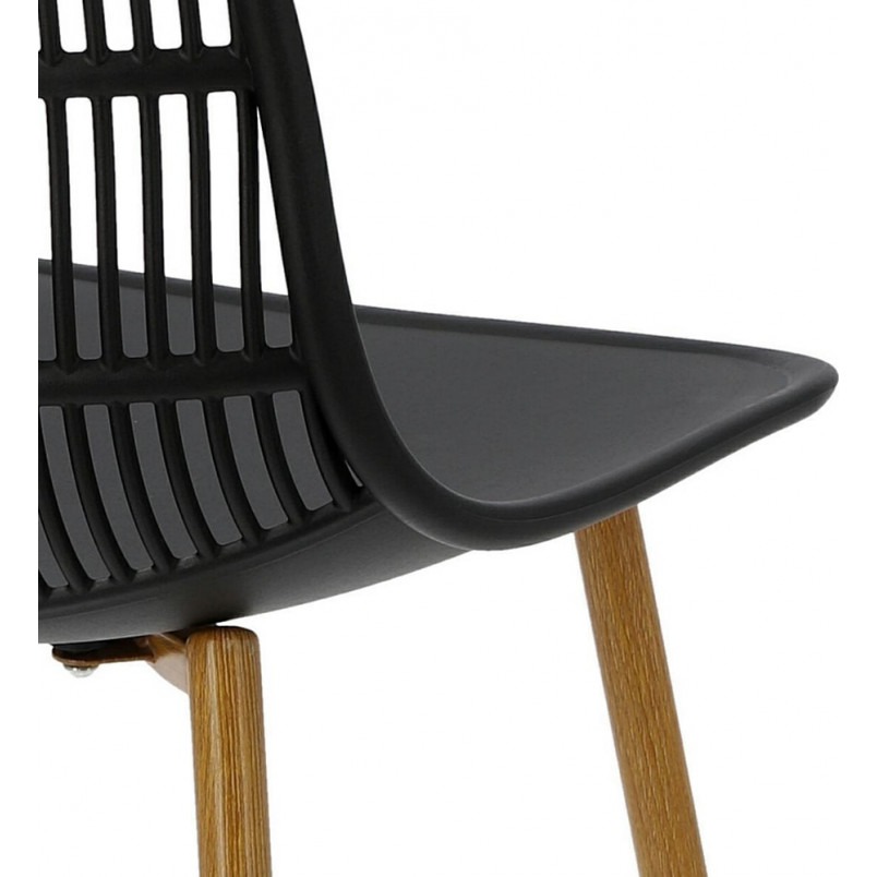 Krzesło ażurowe skandynawskie Klaus czarne LangFang
