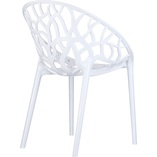 Krzesło ażurowe z tworzywa CRYSTAL lśniące białe marki Siesta