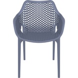 Krzesło ażurowe z podłokietnikami AIR XL ciemnoszare marki Siesta