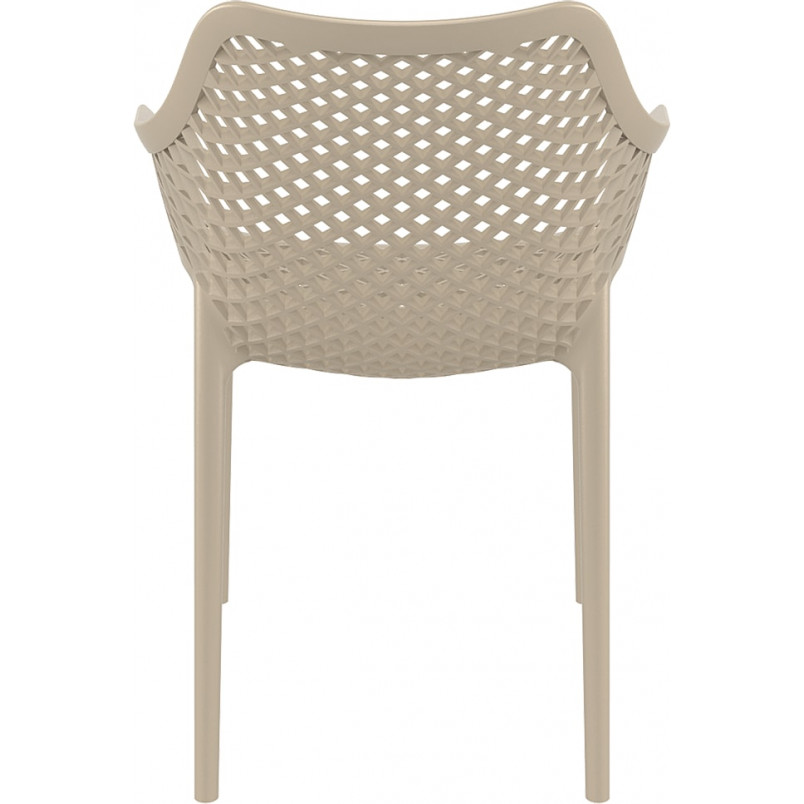 Krzesło ażurowe z podłokietnikami AIR XL szarobrązowe marki Siesta