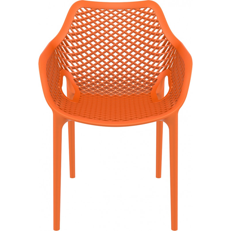 Krzesło ażurowe z podłokietnikami AIR XL pomarańczowe marki Siesta