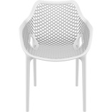 Krzesło ażurowe z podłokietnikami AIR XL białe marki Siesta