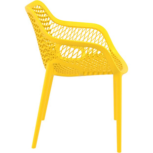 Krzesło ażurowe z podłokietnikami AIR XL żółte marki Siesta