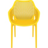 Krzesło ażurowe z podłokietnikami AIR XL żółte marki Siesta
