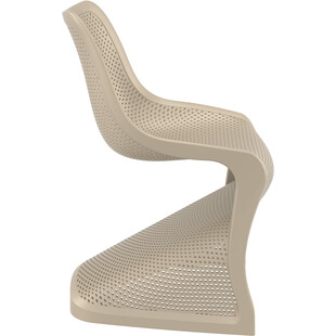 Krzesło ażurowe z tworzywa BLOOM szarobrązowe marki Siesta