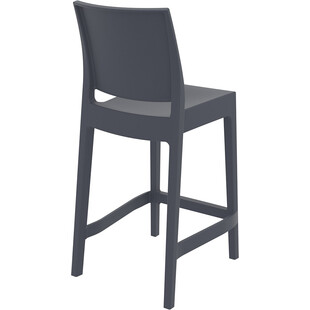 Krzesło barowe plastikowe MAYA BAR 65 ciemnoszare marki Siesta