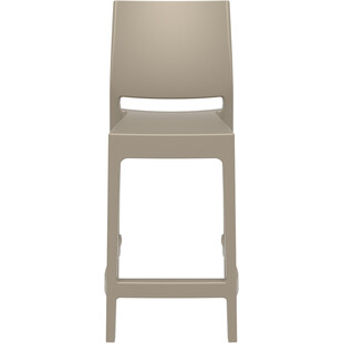 Krzesło barowe plastikowe MAYA BAR 65 szarobrązowe marki Siesta
