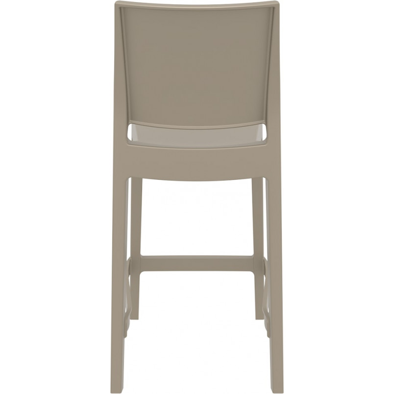 Krzesło barowe plastikowe MAYA BAR 65 szarobrązowe marki Siesta