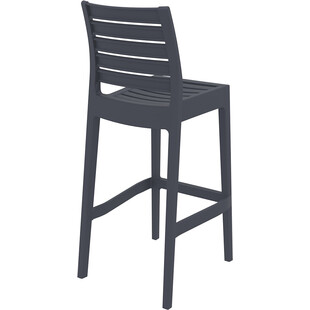 Krzesło barowe plastikowe ARES BAR 75 ciemnoszare marki Siesta