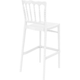 Krzesło barowe glamour OPERA BAR 75 lśniące białe marki Siesta