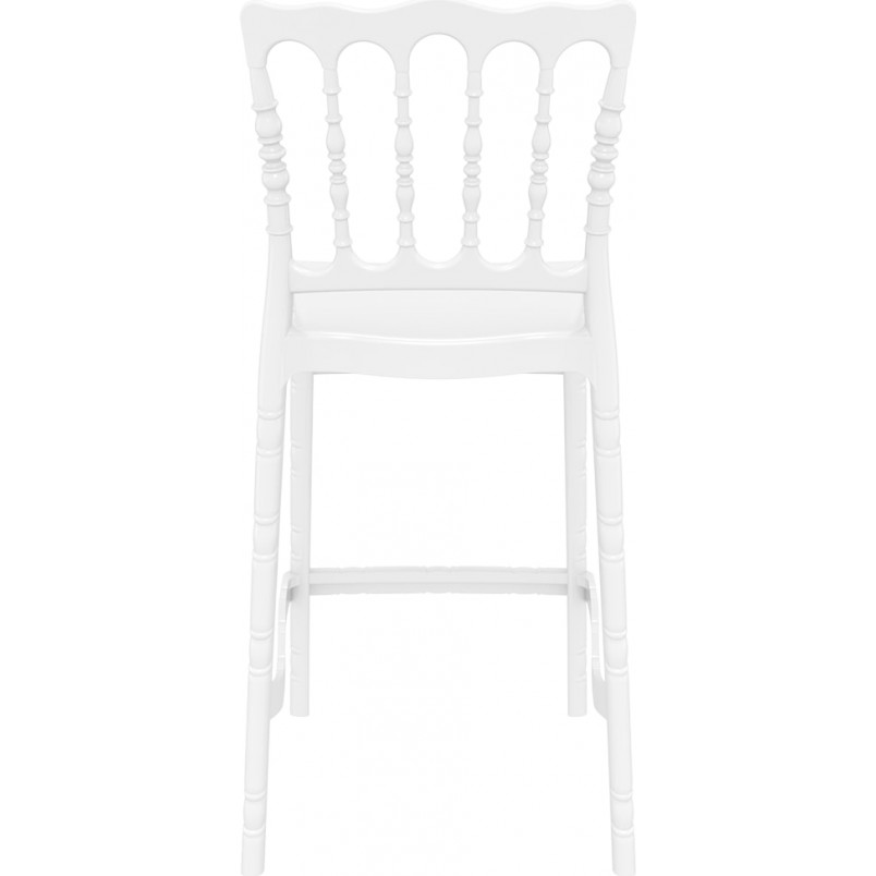 Krzesło barowe glamour OPERA BAR 65 lśniące białe marki Siesta