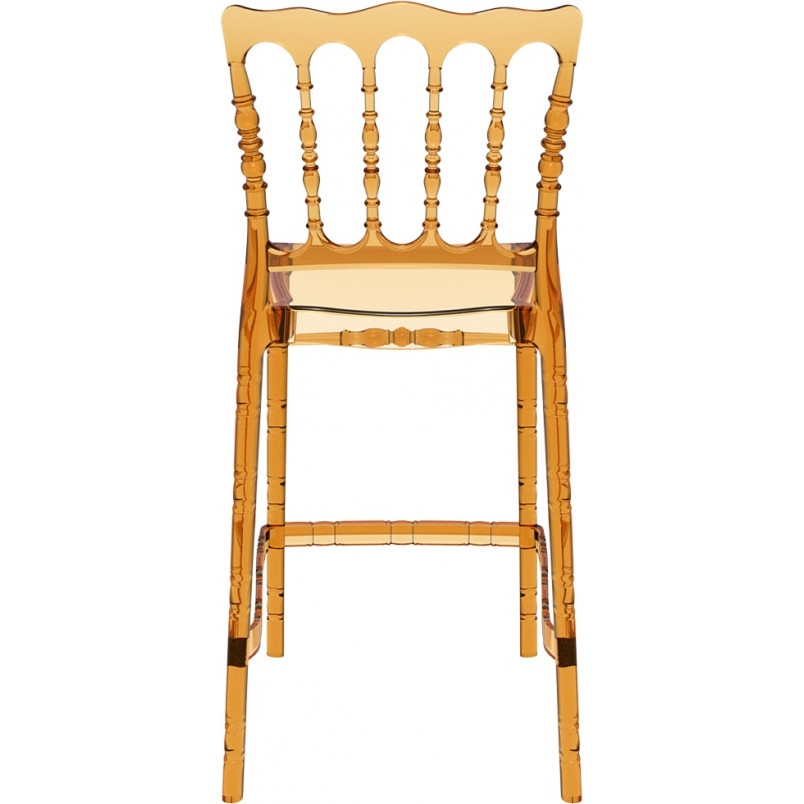 Krzesło barowe glamour OPERA BAR 65 bursztynowe przezroczyste marki Siesta