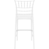 Krzesło barowe glamour CHIAVARI BAR 75 lśniące białe marki Siesta