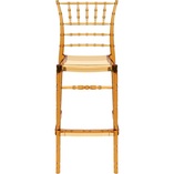 Krzesło barowe glamour CHIAVARI BAR 75 bursztynowe przezroczyste marki Siesta
