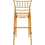 Krzesło barowe glamour CHIAVARI BAR 75 bursztynowe przezroczyste marki Siesta