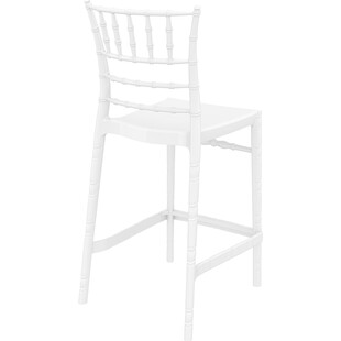 Krzesło barowe glamour CHIAVARI BAR 65 lśniące białe marki Siesta