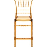 Krzesło barowe glamour CHIAVARI BAR 65 bursztynowe przezroczyste marki Siesta