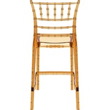 Krzesło barowe glamour CHIAVARI BAR 65 bursztynowe przezroczyste marki Siesta