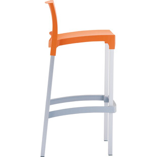 Krzesło barowe plastikowe GIO 75 pomarańczowe marki Siesta