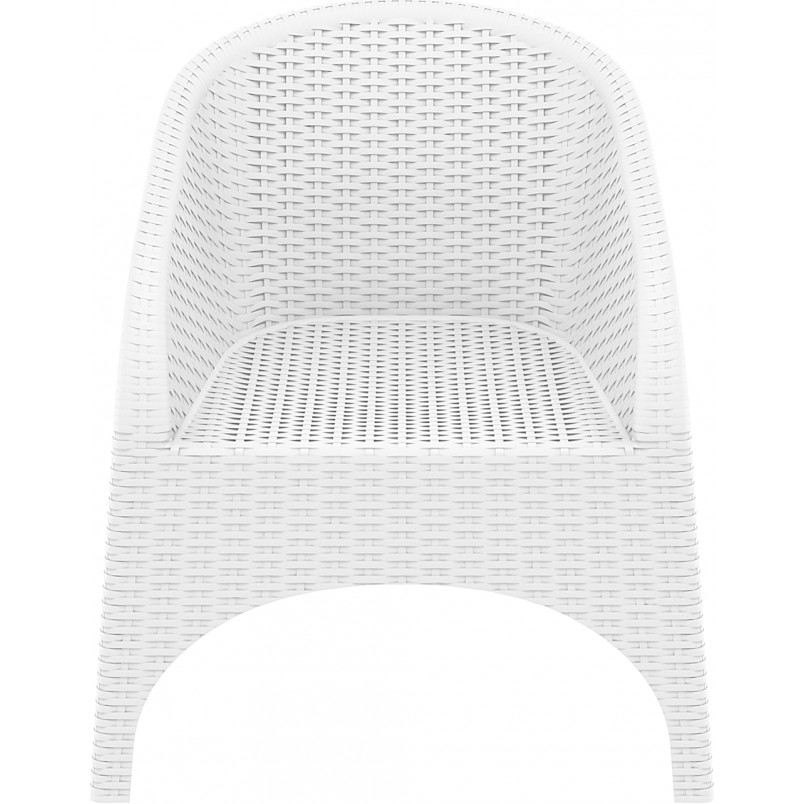 Fotel ogrodowy technorattanowy Aruba biały marki Siesta