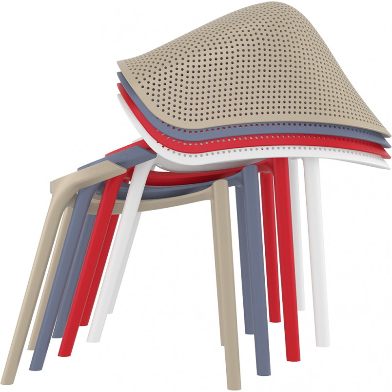 Krzesło ażurowe z podłokietnikami Sky beżowe marki Siesta