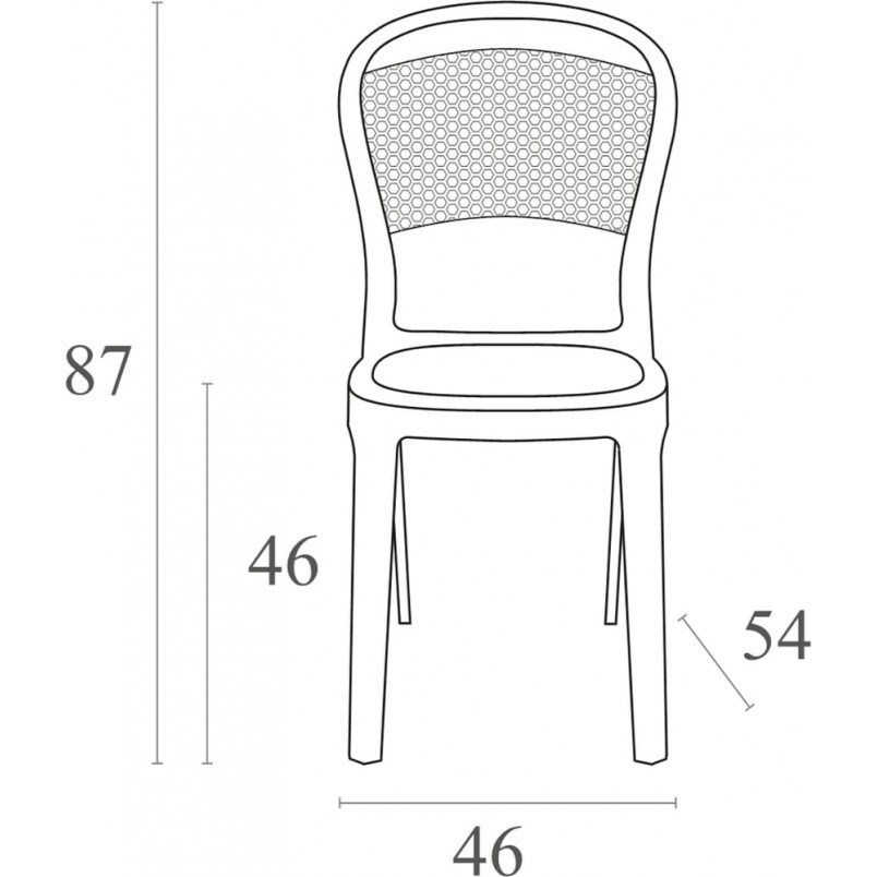 Krzesło ażurowe z tworzywa BEE lśniące białe marki Siesta