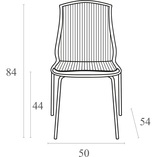 Krzesło nowoczesne ALLEGRA bursztynowe przezroczyste marki Siesta