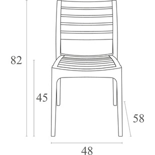 Krzesło ogrodowe ażurowe Ares ciemnoszare marki Siesta