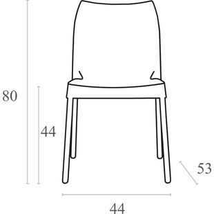 Krzesło ogrodowe plastikowe VITA pomarańczowe marki Siesta