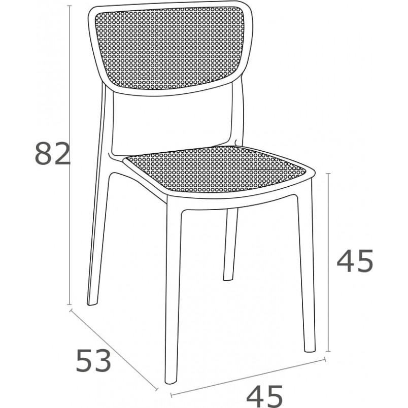 Krzesło ażurowe z tworzywa Lucy oliwkowe marki Siesta