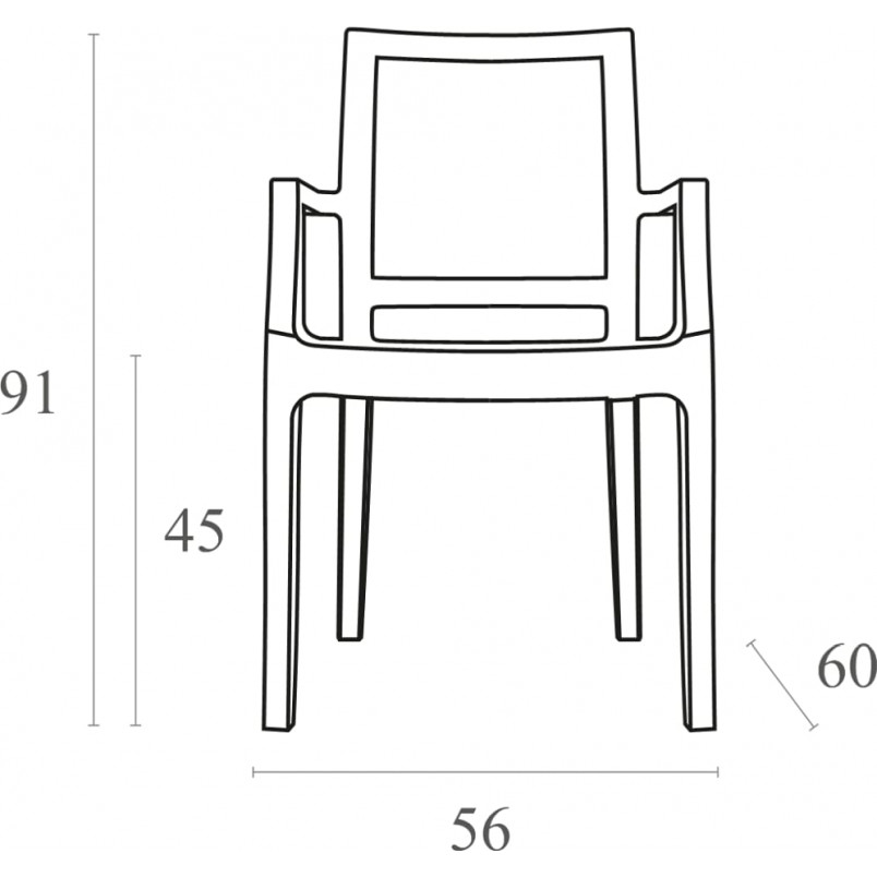 Krzesło przezroczyste z podłokietnikami ARTHUR marki Siesta