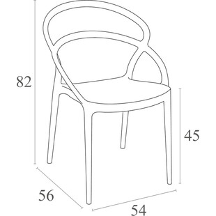 Krzesło z tworzywa PIA czarne marki Siesta