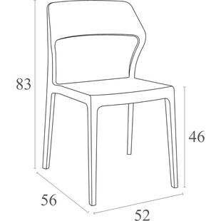 Krzesło z tworzywa SNOW białe marki Siesta
