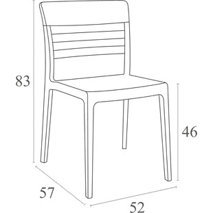 Krzesło z tworzywa MOON białe/przezroczyste marki Siesta