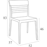 Krzesło z tworzywa MOON czarne/bursztynowe przezroczyste marki Siesta