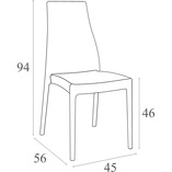 Krzesło plastikowe MIRANDA czarne marki Siesta