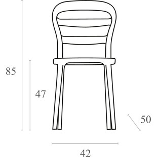 Krzesło z tworzywa MISS BIBI białe/bursztynowe przezroczyste marki Siesta