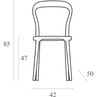 Krzesło z tworzywa MR BOBO czarne/przezroczyste marki Siesta