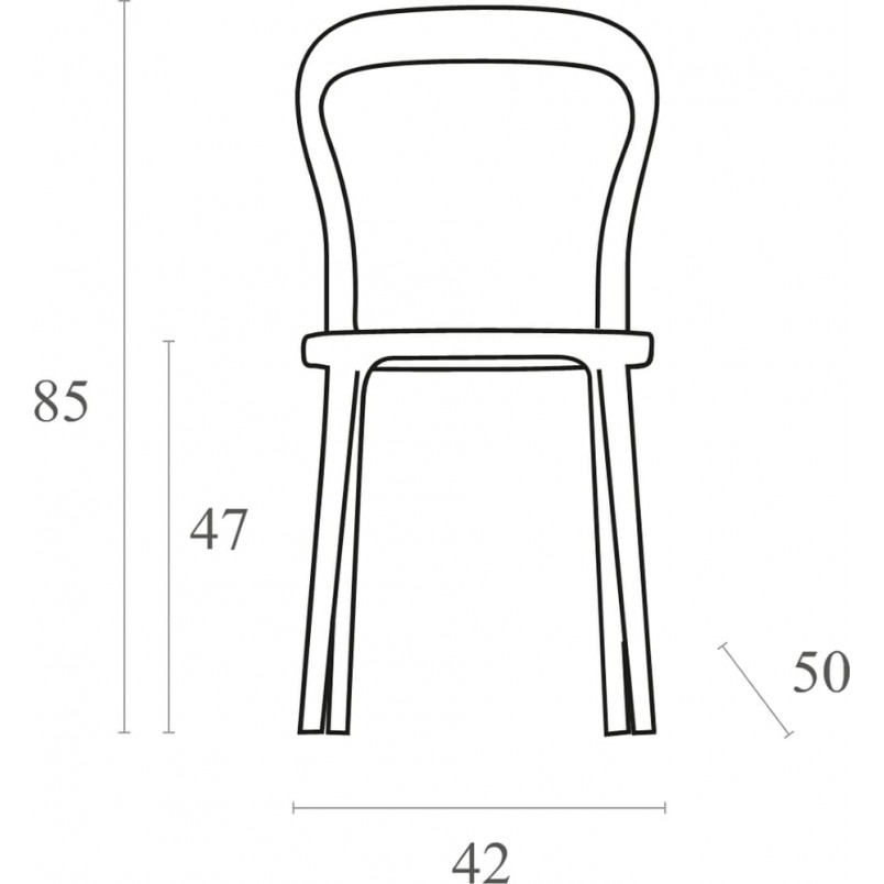 Krzesło z tworzywa MR BOBO białe/bursztynowe przezroczyste marki Siesta