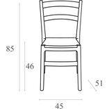 Krzesło z tworzywa TIFFANY brązowe marki Siesta