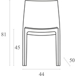 Krzesło plastikowe MAYA srebrnoszare marki Siesta