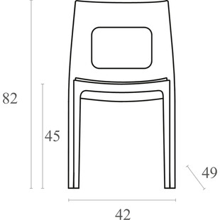 Krzesło z tworzywa LUCCA ciemnoszare marki Siesta