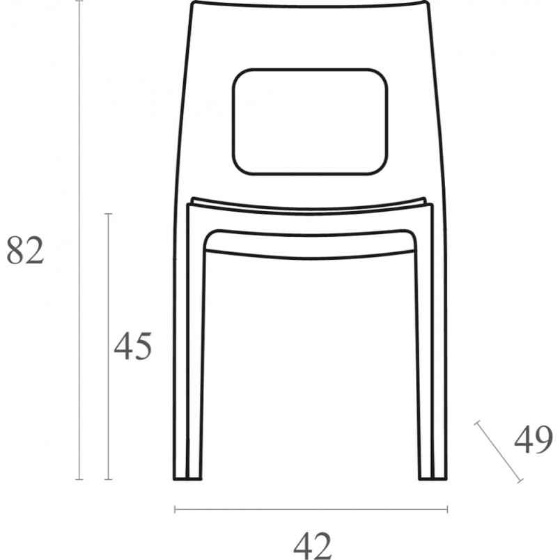 Krzesło z tworzywa LUCCA-T jasno niebieskie marki Siesta