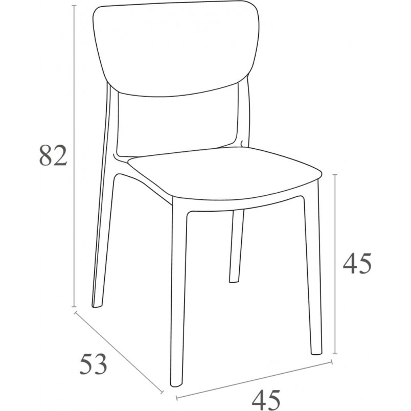 Krzesło z tworzywa Monna czarne marki Siesta