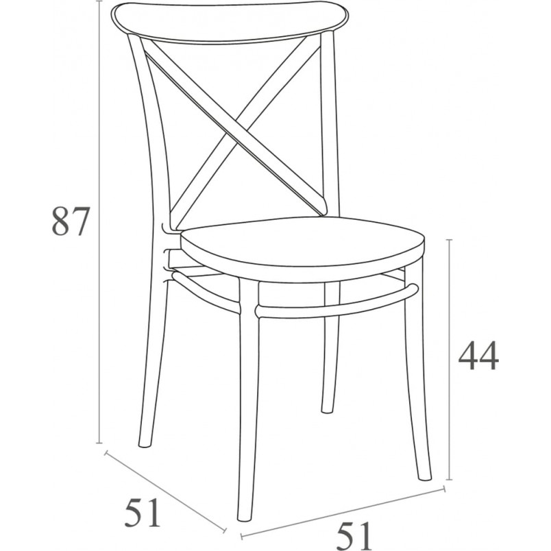 Krzesło z tworzywa Cross białe Siesta