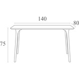 Stół prostokąty Maya 140x80 biały marki Siesta