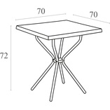 Stół ogrodowy plastikowy Sortie 70x70 beżowy marki Siesta
