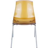 Krzesło nowoczesne ALLEGRA bursztynowe przezroczyste marki Siesta