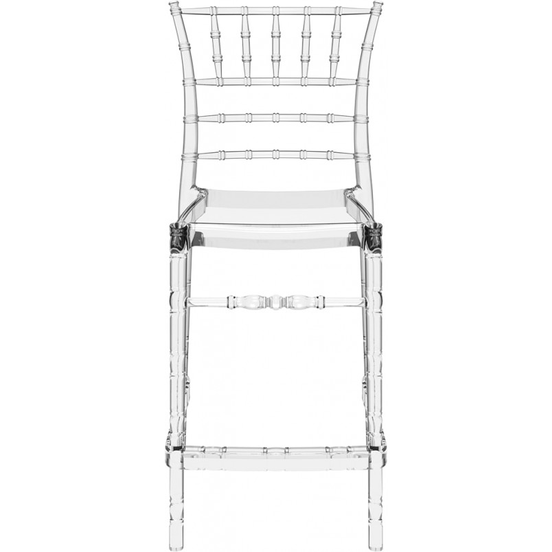 Krzesło barowe przezroczyste glamour CHIAVARI BAR 65 marki Siesta