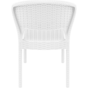 Krzesło ogrodowe rattanowe Dayton białe marki Siesta